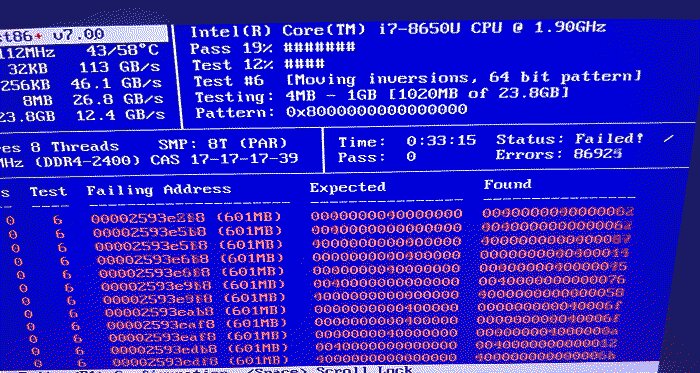 Blue Screen Reporting Ram Failures